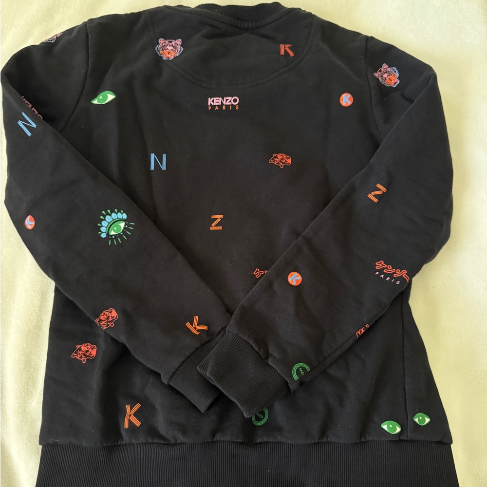 Kenzo Black Sweater with Colorful Embroidery - Picture 5 of 8